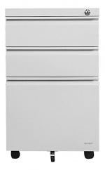 DELTACO OFFICE Mobile cabinet with lock and 3-drawers, swivel castors, DELTACO OFFICE Mobile cabinet with lock and 3-drawers, swivel castors,