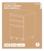 DELTACO OFFICE Mobile cabinet with lock and 3-drawers, swivel castors, DELTACO OFFICE Mobile cabinet with lock and 3-drawers, swivel castors,