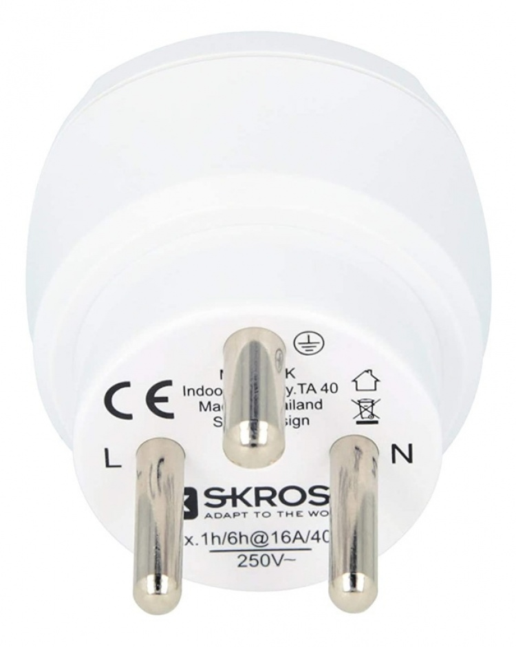 SKross Country Adapter Europe to Denmark