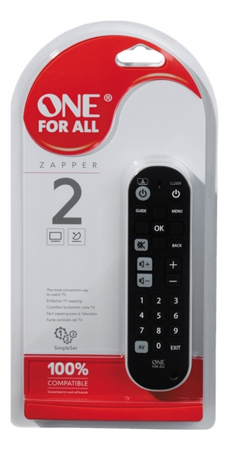 One For All URC 6820 Universal Remote Control Zapper+
