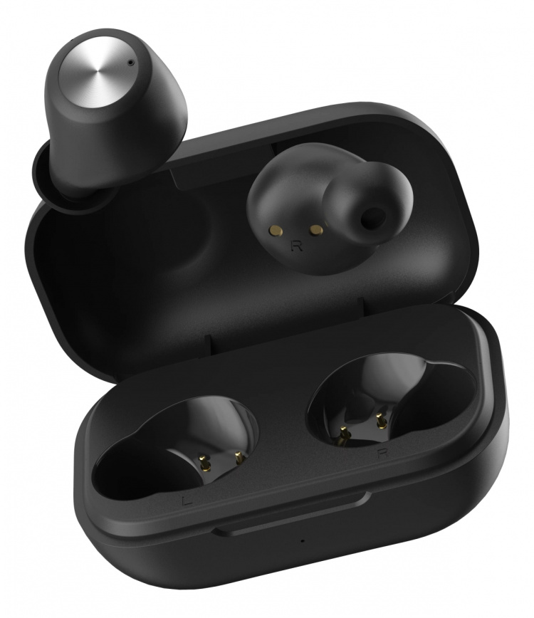 STREETZ Wireless in-ear earbuds with charging case, BT 5, TWS, black