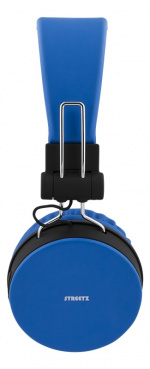 STREETZ Foldable on-ear BT headset, 3.5 mm, blue STREETZ Foldable on-ear BT headset, 3.5 mm, blue