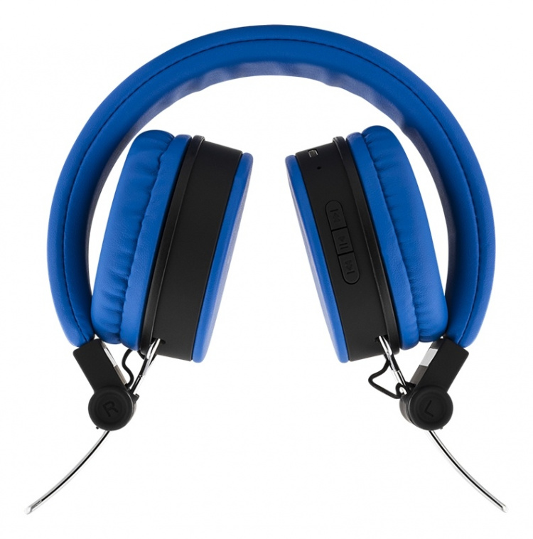 STREETZ Foldable on-ear BT headset, 3.5 mm, blue STREETZ Foldable on-ear BT headset, 3.5 mm, blue
