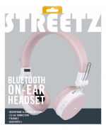 STREETZ Foldable on-ear BT headset, 3.5 mm, pink STREETZ Foldable on-ear BT headset, 3.5 mm, pink