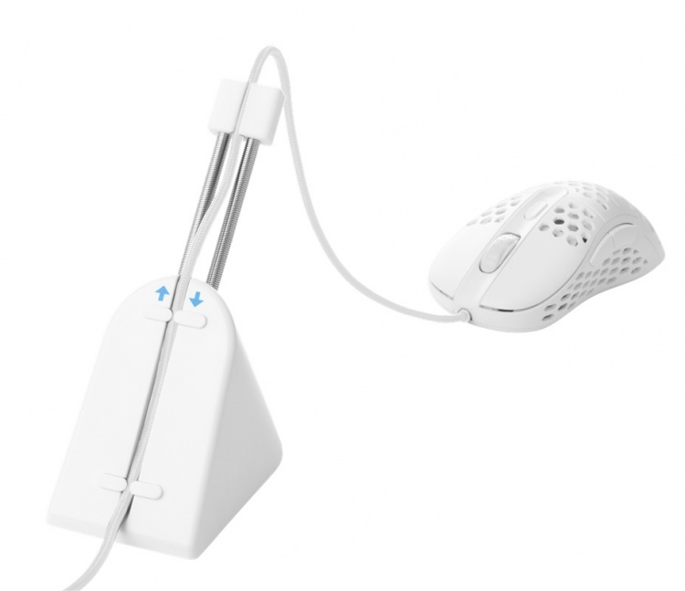 WHITE LINE WA85 Mouse Bungee, White/Silver