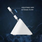 WHITE LINE WA85 Mouse Bungee, White/Silver