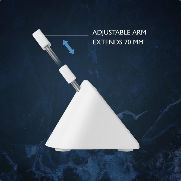 WHITE LINE WA85 Mouse Bungee, White/Silver