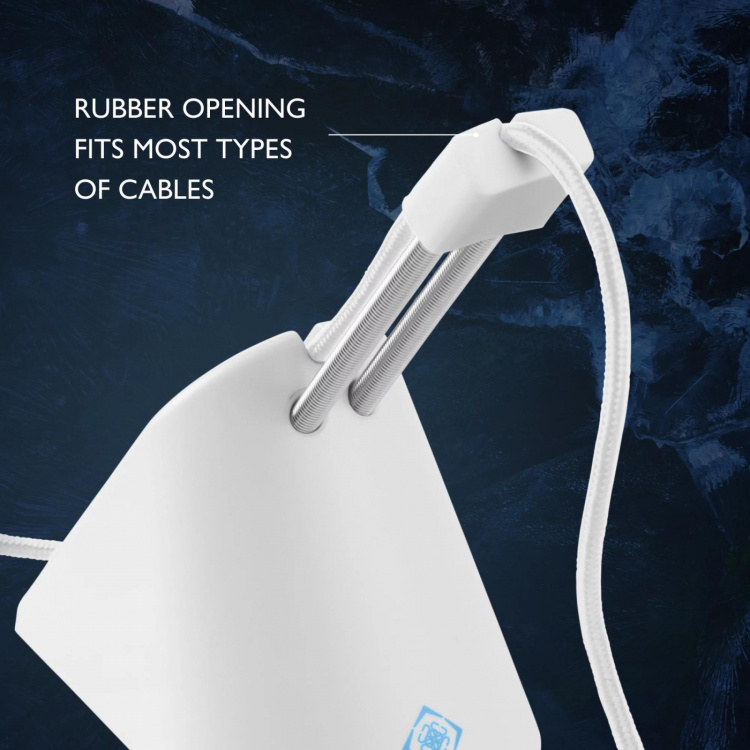 WHITE LINE WA85 Mouse Bungee, White/Silver