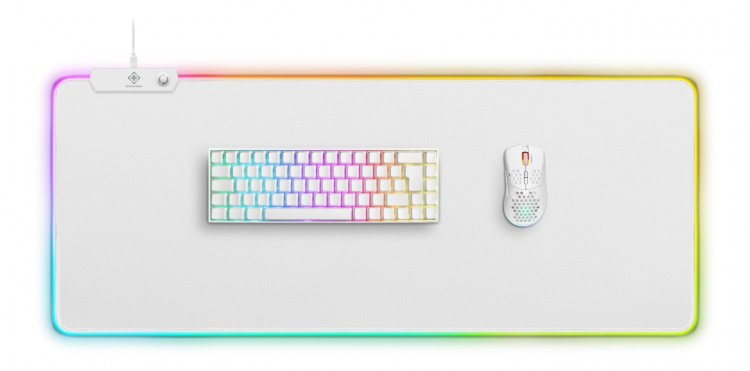 WHITE LINE WMP90 RGB mousepad, 900x360x4mm, 13 LED modes, white