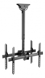 DELTACO Office Telescopische dubbele TV plafondbeugel, 560mm-910mm,45kg,37