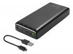 DELTACO Power bank 30 000 mAh, 1x USB-C, 2x USB-A, Fast charge, 111 Wh