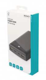 DELTACO Power bank 30 000 mAh, 1x USB-C, 2x USB-A, Fast charge, 111 Wh