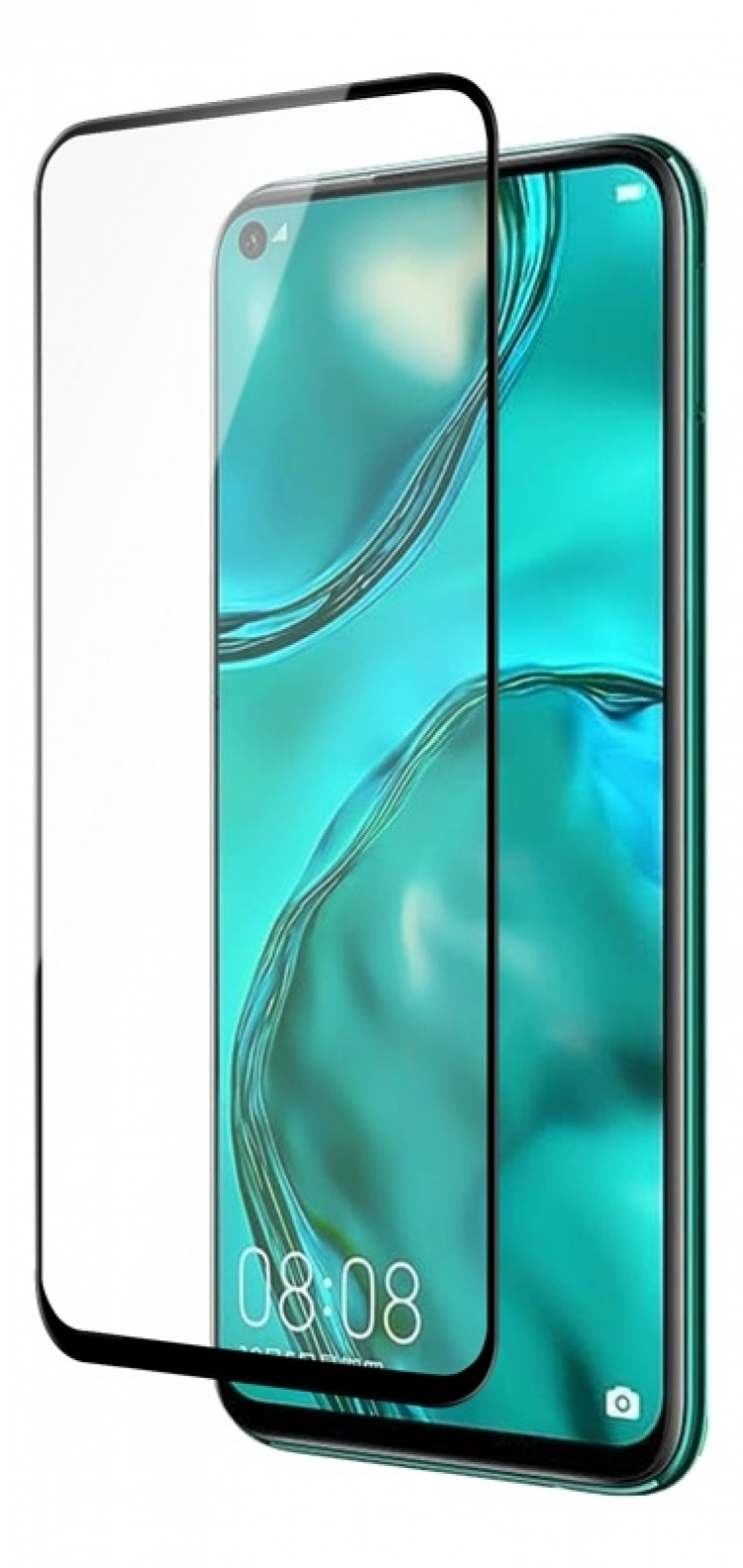 LDELTACO screen protector for Huawei P40 Lite, 2.5D glass, full scr