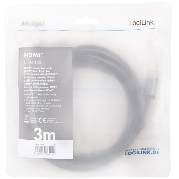 LogiLink HDMI-kabel Premium High Speed