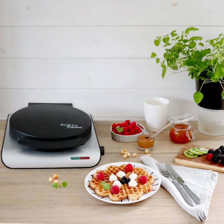 Åviken Våffeljärn Singel Diamond Silv