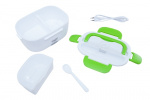 Adler Elektrische lunchbox, wit/groen