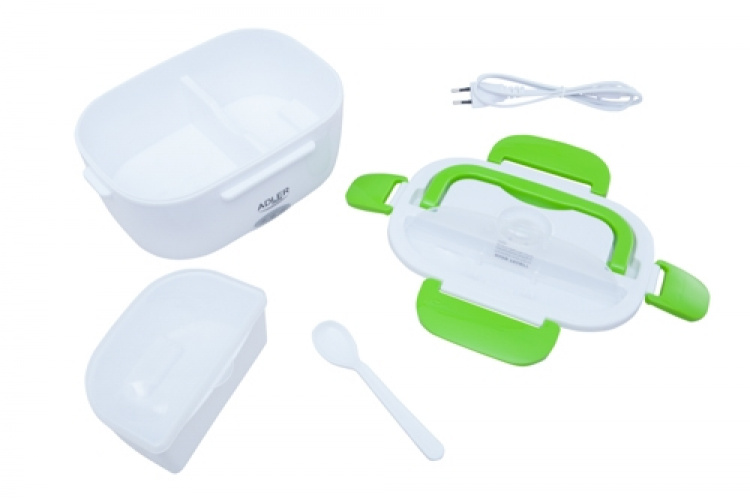 Adler Elektrische lunchbox, wit/groen