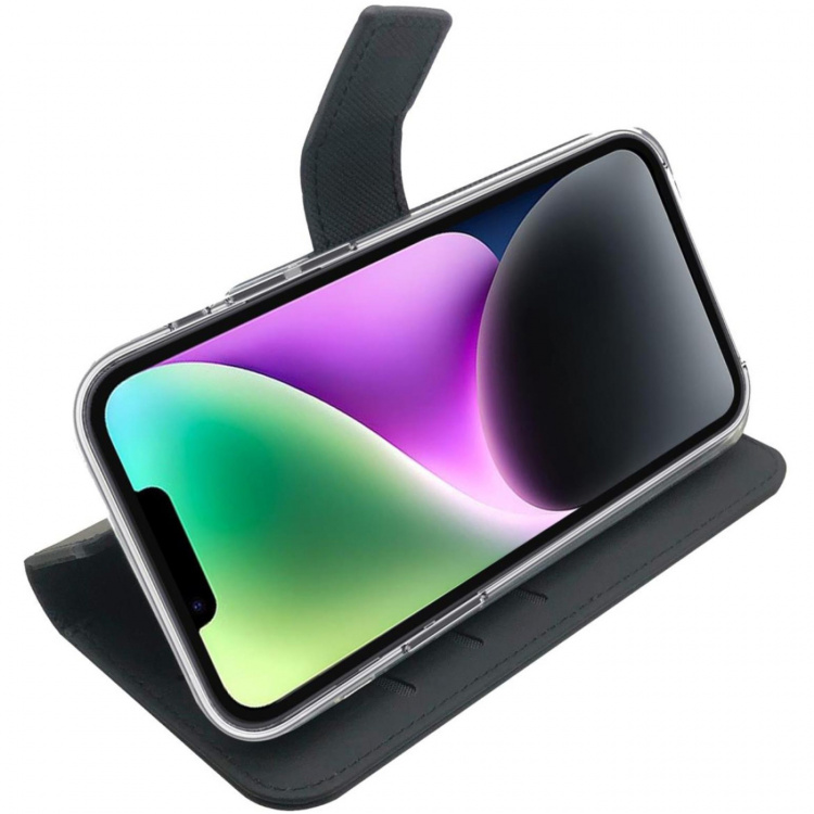 Celly Wallet Case iPhone 14 Svart