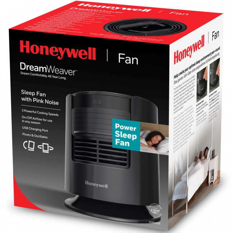 Honeywell Tafelventilator Slaapfan HTF400E4 Honeywell Tafelventilator Slaapfan HTF400E4