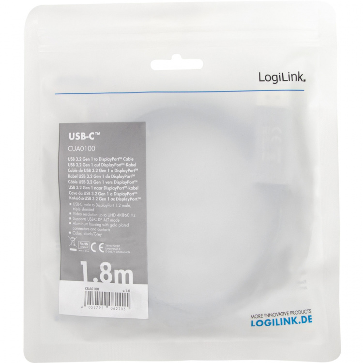 LogiLink USB-C -> DisplayPort 4K/60Hz A