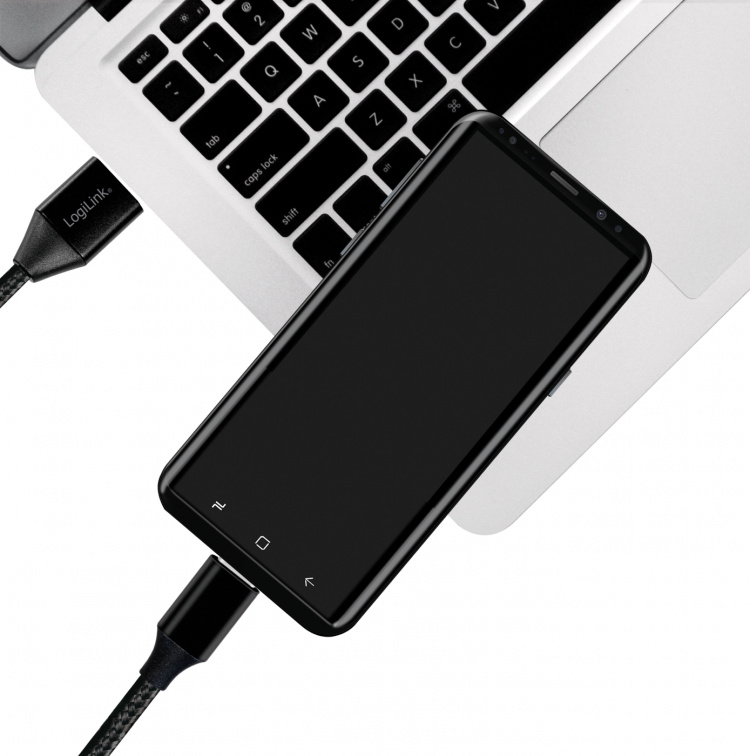 LogiLink USB-USB-C Ladd/synk-kabel 15W