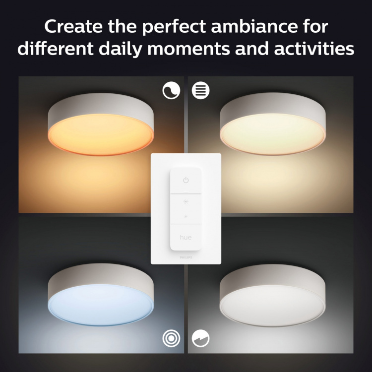 Philips Hue Enrave M Taklampa White Am Philips Hue Enrave M Taklampa White Am