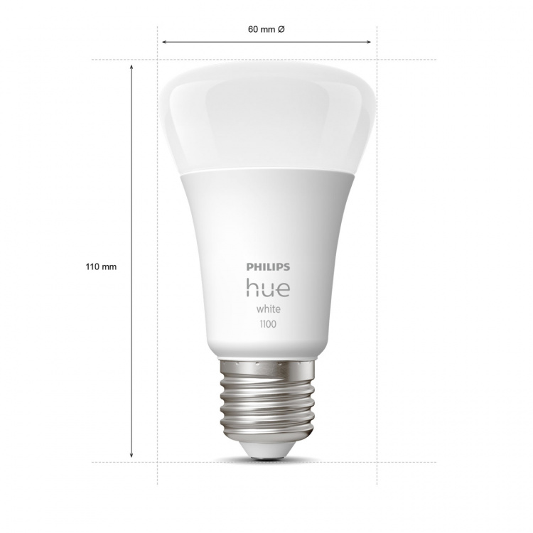 Philips Hue White E27 A60 1100lm 2-pac