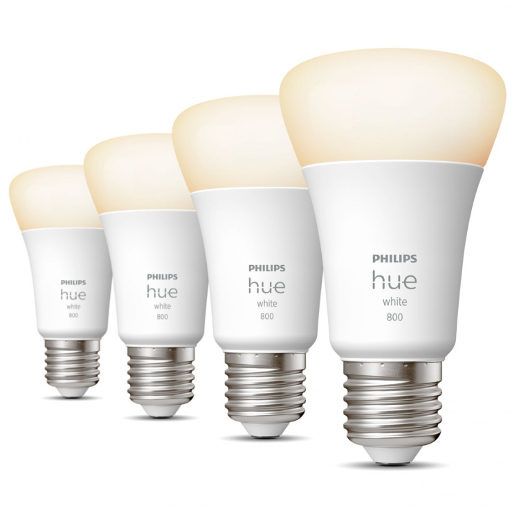 Philips Hue Witte E27 A60 800lm 4-pack Philips Hue Witte E27 A60 800lm 4-pack