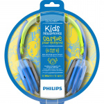 Philips Hoofdtelefoon voor kinderen. Beperkt maximaal volume. Snoer. Blauwe kleur Philips Hoofdtelefoon voor kinderen. Beperkt maximaal volume. Snoer. Blauwe kleur