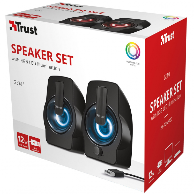 Trust Gemi 2.0 RGB-belysta högtalare