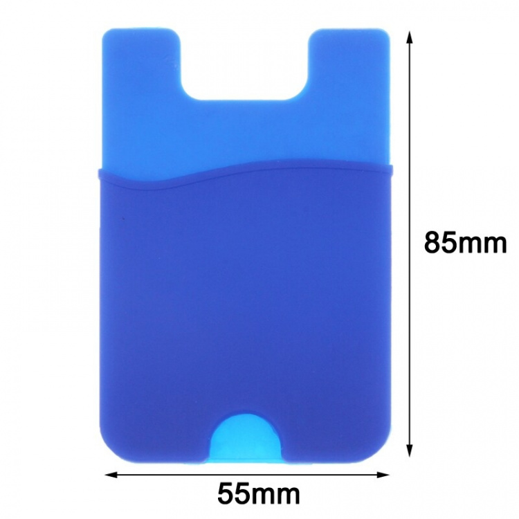 Smart Wallet Silicone Kaarthouder - Universeel Blauw Smart Wallet Silicone Kaarthouder - Universeel Blauw