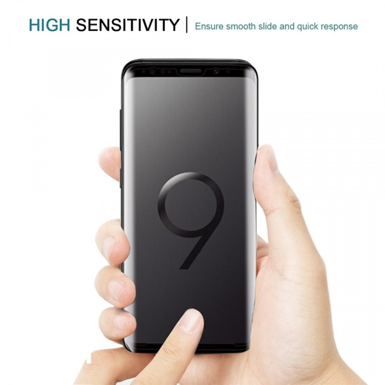3D gehard glas screenprotector voor Samsung Galaxy S9 - Wit