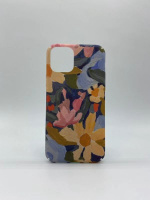 Marmer hoesje met bloemenschildering voor iPhone 11 Pro Max