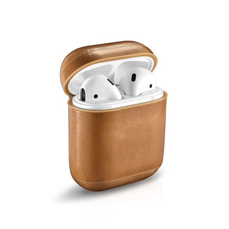 Leren hoesje voor Apple Airpods met gesp Leren hoesje voor Apple Airpods met gesp