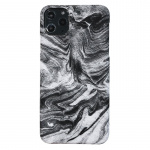 Abstract Marble Case voor iPhone 12/12 Pro, Zwart/Wit