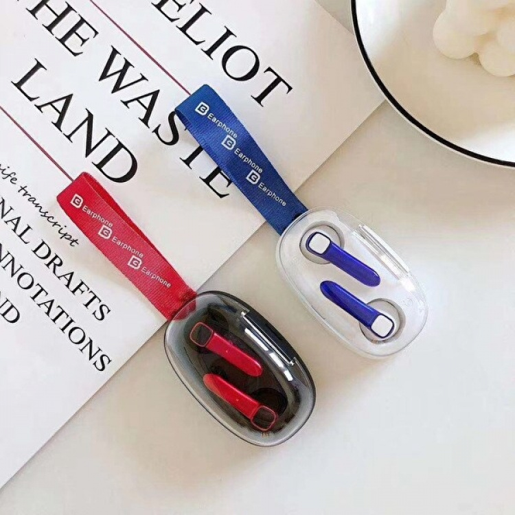 TWS B60 - Draadloze Bluetooth in-ear hoofdtelefoon, rood