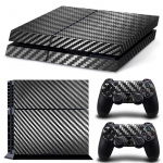 Op koolstofvezel lijkende PS4-skin, zwart