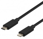 Kabel USB-C - Lightning, 2,4A, 1m, Zwart Kabel USB-C - Lightning, 2,4A, 1m, Zwart