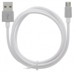 Kabel USB-A - MicroUSB 2.4A, 1m, Wit