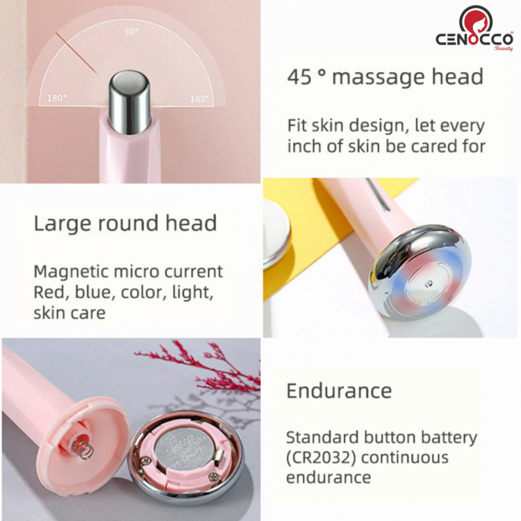 Cenocco Beauty Magnetische microvibratie gezichtsmassager met LED