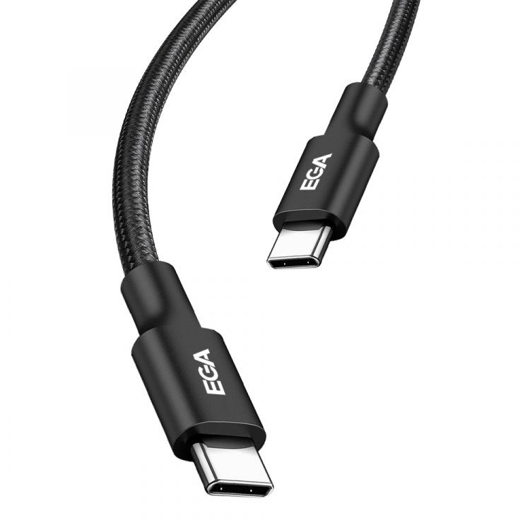 Snel opladen USB-C naar USB-C 6A 240W, 2 m, Zwart