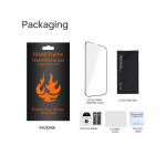 Schermbeschermer van gehard glas met metalen frame, iPhone 16 Pro Max