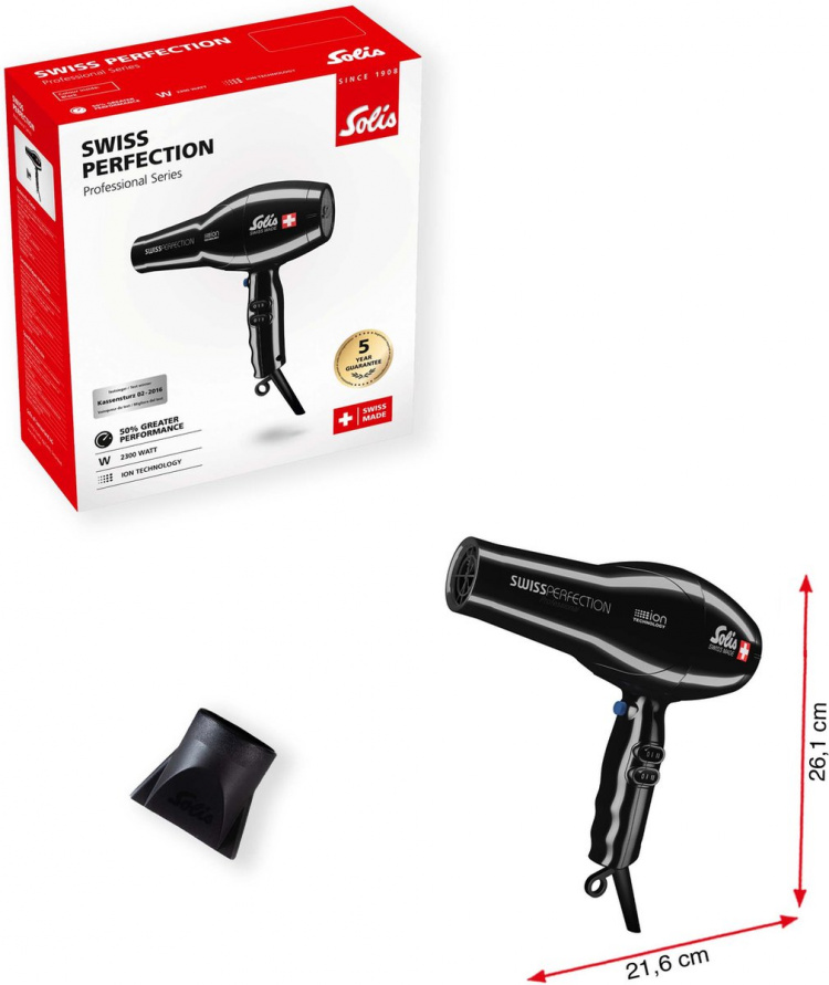 Solis Swiss Perfection 440 Black haardroger