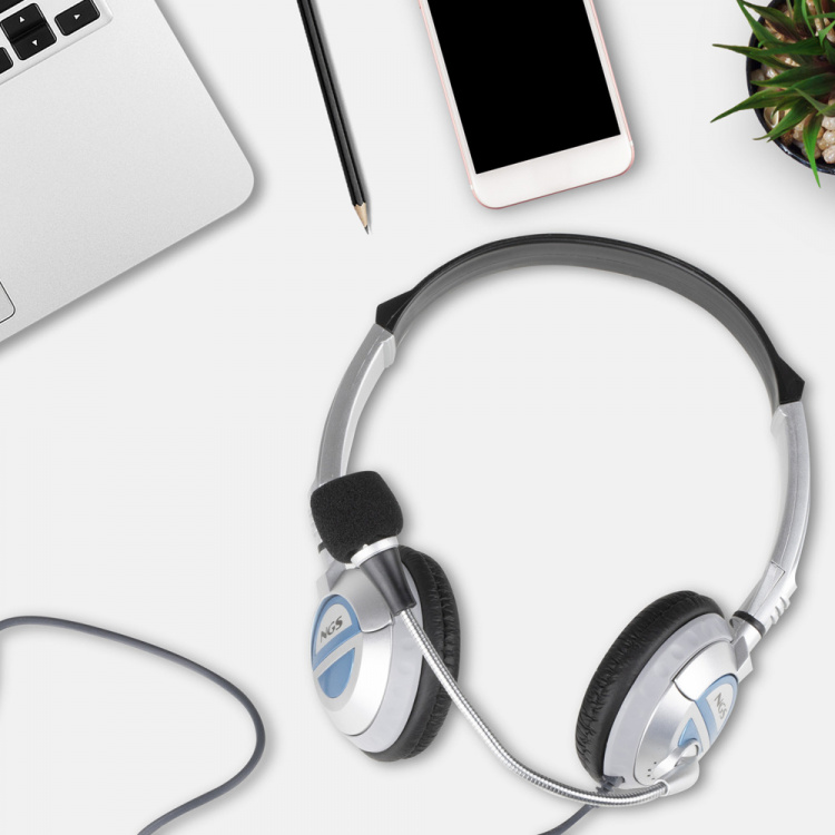 NGS Hoofdtelefoon MSX6PRO 2 x 3,5 mm, Volumeregeling, Wit