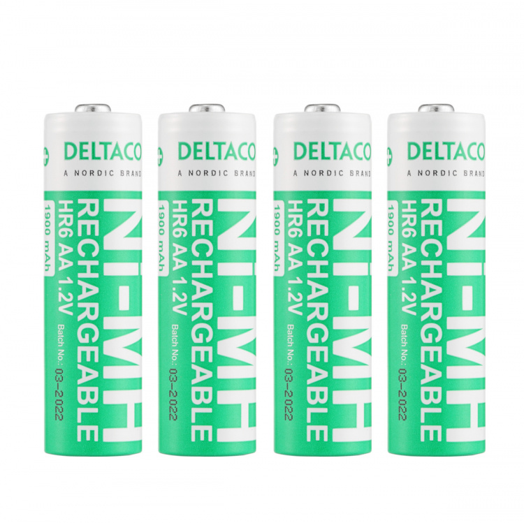 DELTACO Ultimate oplaadbare Ni-Mh, LR6/AA formaat, 1900mAh, 4-pack (SG)