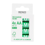 DELTACO Ultimate oplaadbare Ni-Mh, LR6/AA formaat, 2300mAh, 4-pack (SG)