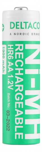 DELTACO Ultimate Ni-Mh rechargeable, LR6/AA, 1900mAh, 4-pack (SG)