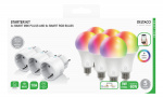 DELTACO SMART HOME Start kit 3x mini-strömbrytare och 6x RGB-lampor