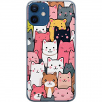 Mobiele hoes voor Apple iPhone 12 met Kattenpatroon ontwerp