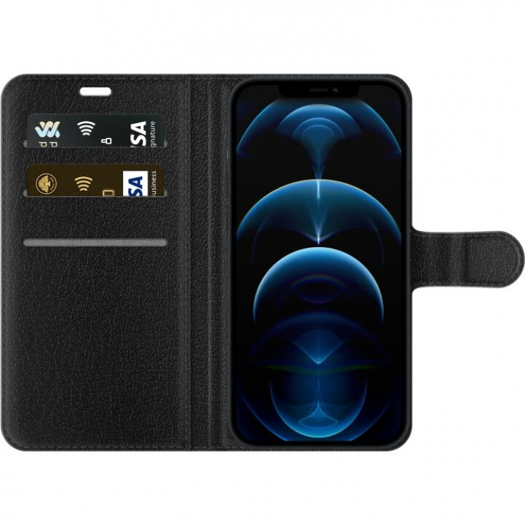 Portemonnee-hoesje voor Apple iPhone 12 Pro met Kersen ontwerp